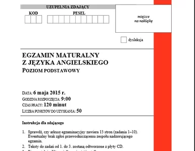 Miniatura: MATURA 2015: Zobacz arkusze z angielskiego...