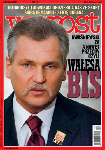 Okładka tygodnika Wprost nr 14/2003 (1062)