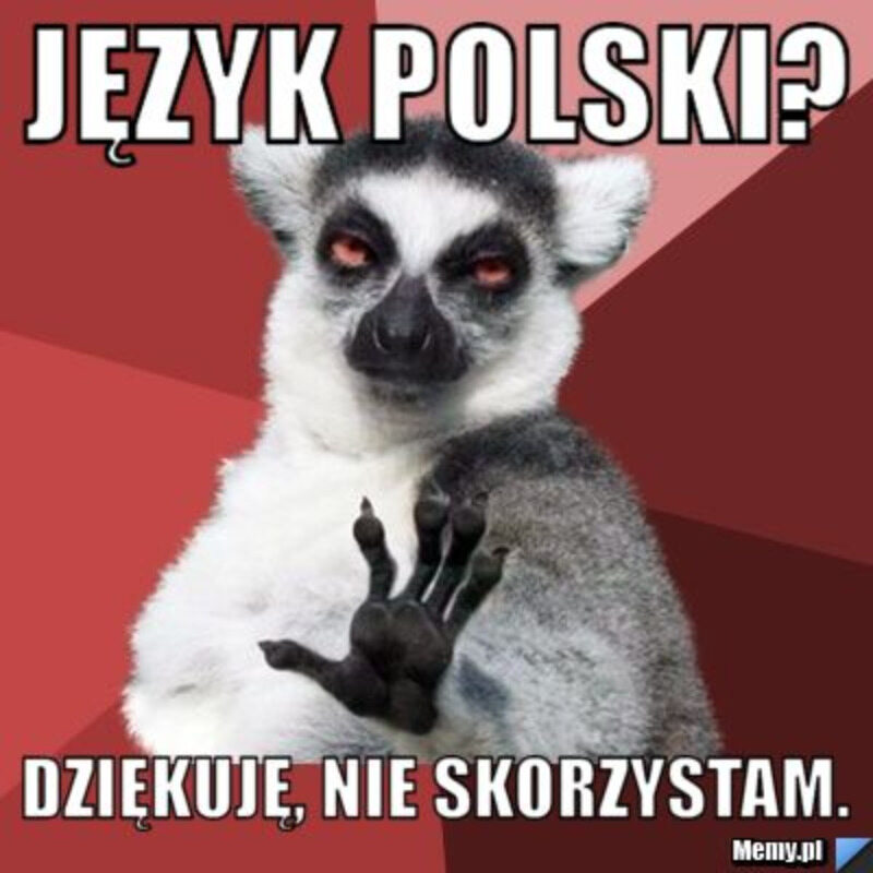 Język polski jest bardzo skomplikowany. Internauci tworzą memy 