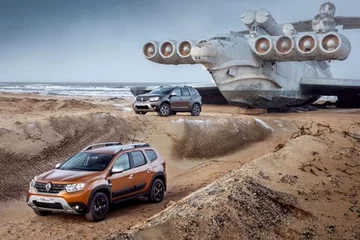 Renault (Dacia) Duster i ekranoplan Łuń 