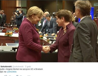 Premier Szydło w Brukseli. Uścisk dłoni z Angelą Merkel