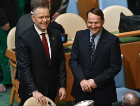 Miniatura: Nawrocki i Sikorski obok siebie w ONZ....