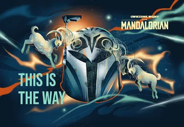 Plakat „The Mandalorian" autorstwa Izabeli Dudzik 