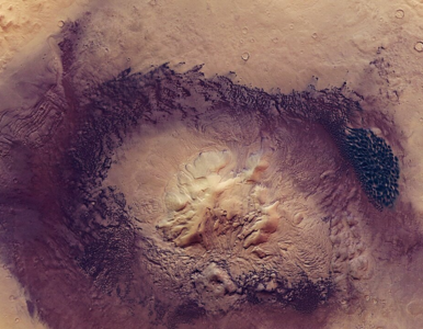 Miniatura: Krater na Marsie ma 135 km średnicy! NASA...