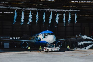 Smerfy na samolocie Brussels Airlines 