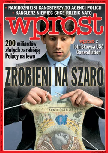 Okładka tygodnika Wprost nr 5/2003 (1053)