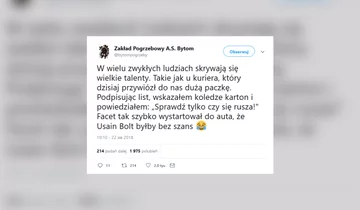 Wpisy zakładu pogrzebowego w mediach społecznościowych 