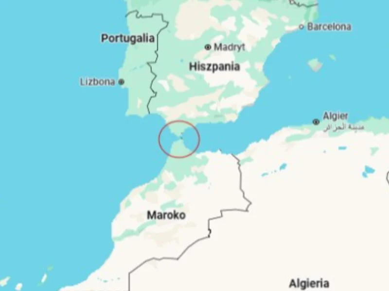 Cieśnina zaznaczona kółkiem to: