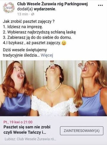 Screen z&nbsp;profilu Club Wesele Żurawia r&oacute;g Parkingowej