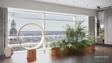 Złota by Katarzyna Weremczuk Inspirujące wnętrze projektu Weremczuk Design – ZŁOTA 44 prezentuje wizualizację apartamentu