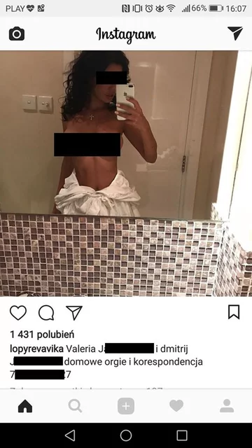 Zhakowane konto Wiktorii Łopyriewy 