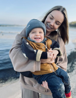 Miniatura: Agnieszka Włodarczyk z synkiem Milanem