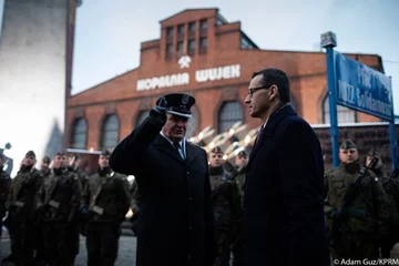 Premier Mateusz Morawiecki podczas obchodów 37. rocznicy pacyfikacji kopalni „Wujek” 