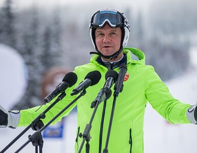 Miniatura: Prezydent na stoku narciarskim. "To...