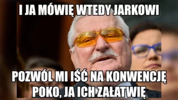 Mem po wystąpieniu Lecha Wałęsy na konwencji Koalicji Obywatelskiej 