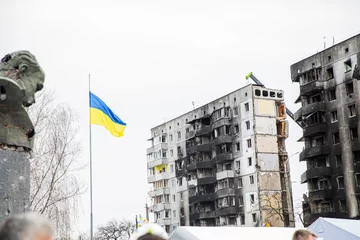 Zdjęcie wykonane podczas wizyty delegacji Senatu na Ukrainie 