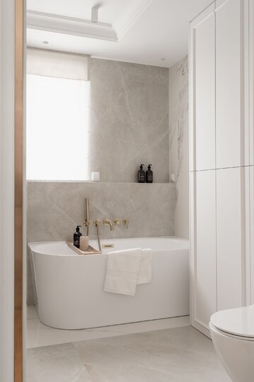 Eleganckie wnętrze zatopione w beżach, projekt: Architektownia 