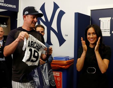 Miniatura: Harry i Meghan na meczu baseballu. Księżna...