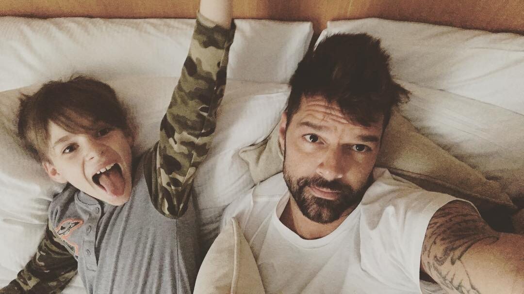 Ricky Martin z synem 