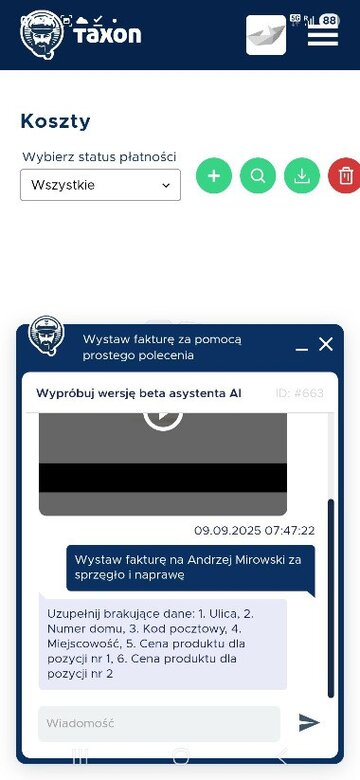 Test usability aplikacji do fakturowania
