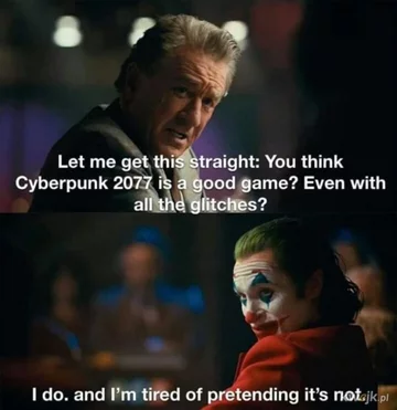Mem po premierze Cyberpunka 2077 