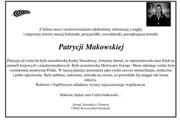 Nie żyje Patrycja Makowska