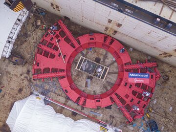 Maszyna TBM (Tunnel Boring Machine), kt&oacute;ra wydrąży tunel na&nbsp;odcinku S19 Rzesz&oacute;w Południe-Babica