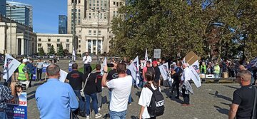 Diagności protestowali w&nbsp;Warszawie