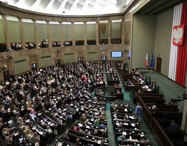 Miniatura: Po decyzji Sejmu wszyscy posłowie wstali....