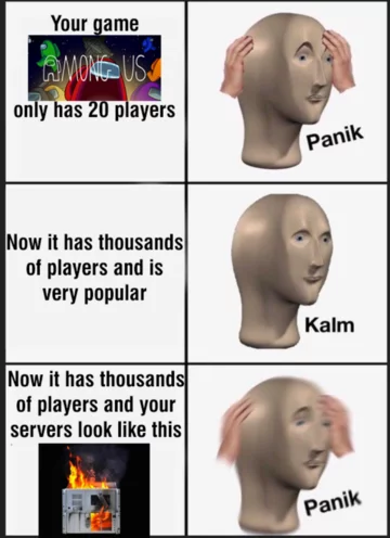 Mem z gry Among Us 