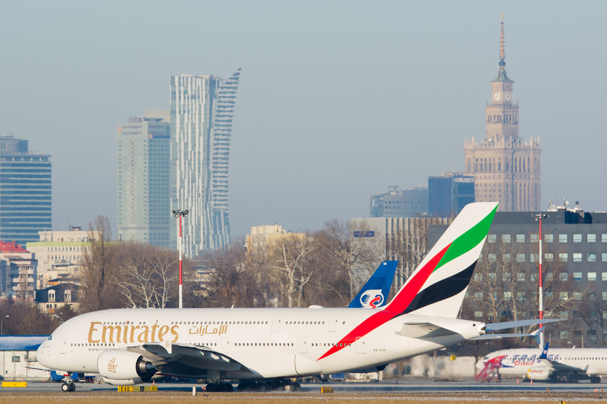 Airbus A380 w Warszawie 