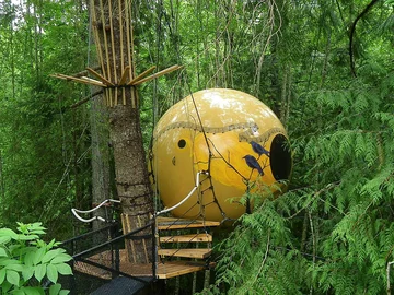 Hotel "Free spirit spheres", Kanada  (fot. http://www.boredpanda.com)