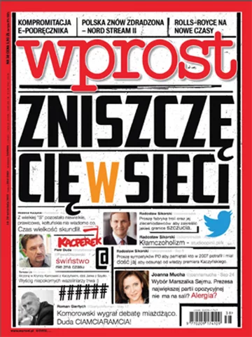 Okładka tygodnika Wprost nr 38/2015 (1697)