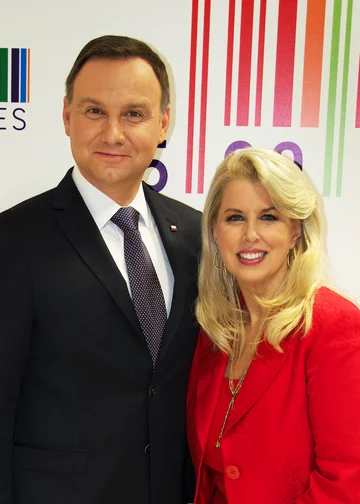 Rita Cosby i Andrzej Duda 