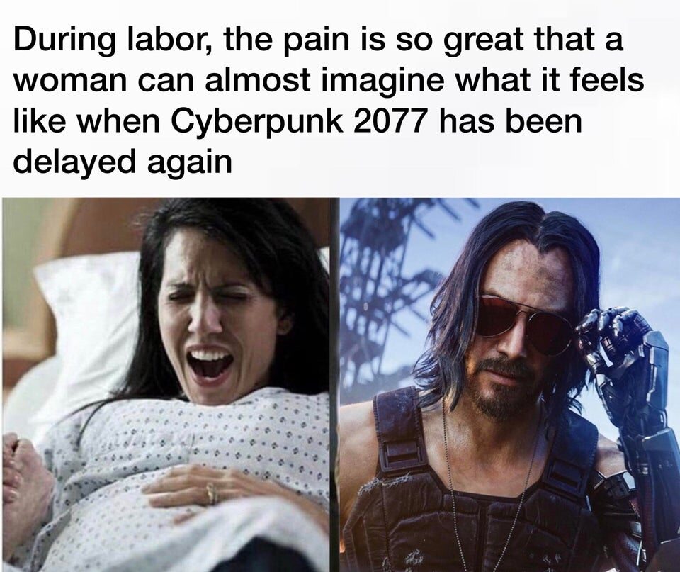 Mem po kolejnym przesunięciu premiery Cyberpunka 2077 