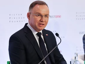 Miniatura: Duda zażartował po angielsku w Davos....