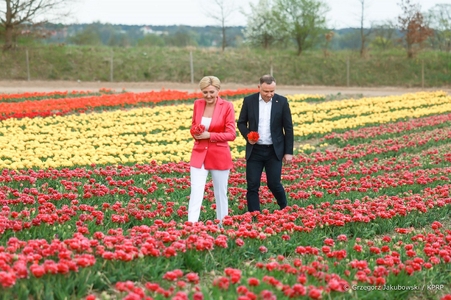 Agata Kornhauser-Duda ma swojego tulipana. Zdjęcia ze święta