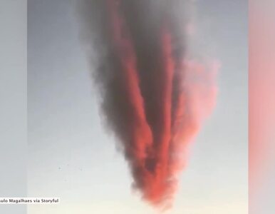 Miniatura: Krwistoczerwona chmura wyglądała, jakby...