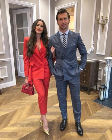 Grzegorz Krychowiak i Celia Jaunat na otwarciu butiku Balamonte 