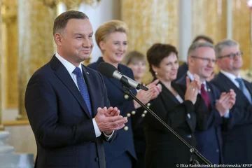 Para Prezydencka podczas uroczystości na Zamku Królewskim w Warszawie 