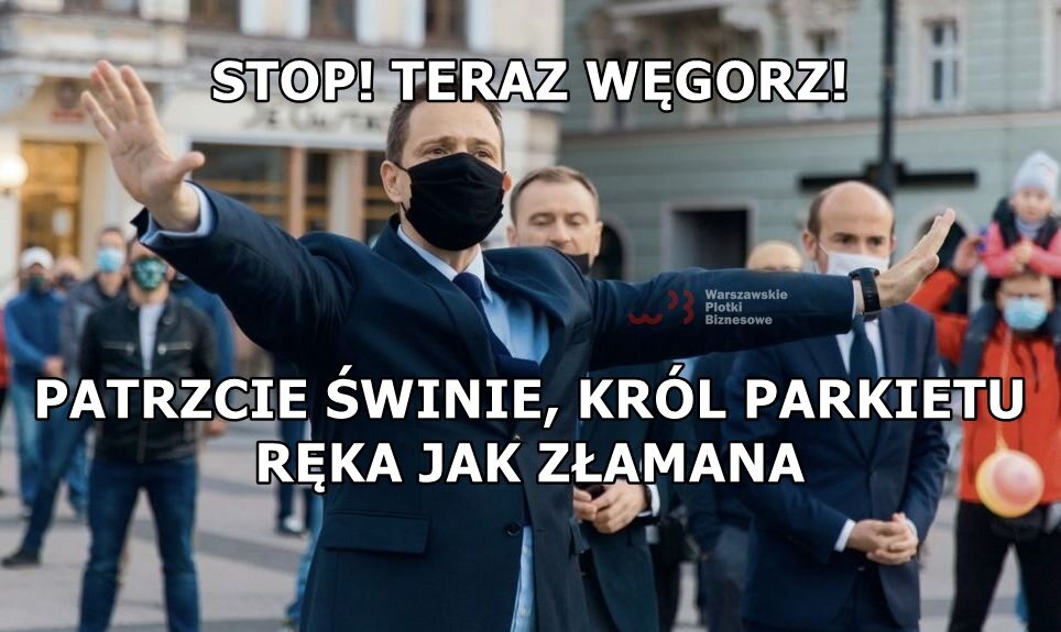 Mem z imprezującym Trzaskowskim 