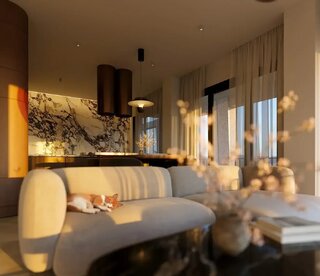 Wizualizacja inwestycji MURANO w&nbsp;Warszawie &ndash; projekt PROFBUD przy ul. Anielewicza, w&nbsp;sąsiedztwie Ogrodu Krasińskich i&nbsp;Muzeum POLIN, zaprojektowany przez BBGK Architekci