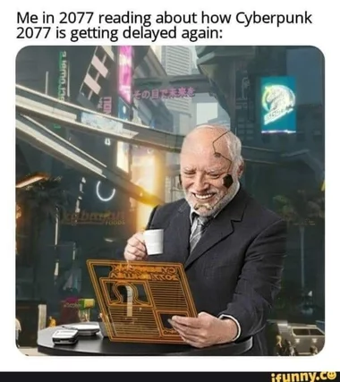 Mem po kolejnym przesunięciu premiery Cyberpunka 2077