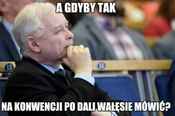 Mem po wystąpieniu Lecha Wałęsy na konwencji Koalicji Obywatelskiej 