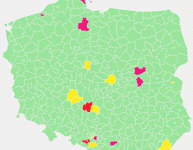 Miniatura: Żółte i czerwone powiaty. Aktualna lista...