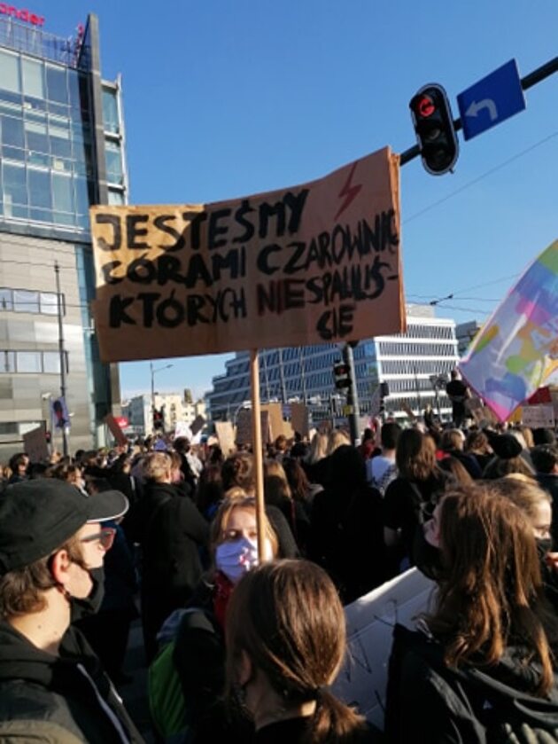 Hasła z protestu w Łodzi 