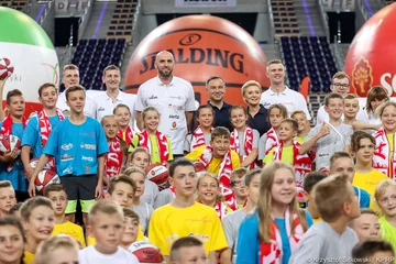 Andrzej Duda i Agata Duda na  Marcin Gortat Camp 