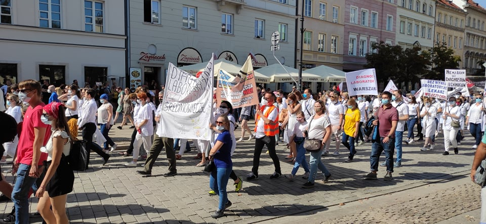 Warszawa. Protest medyków 
