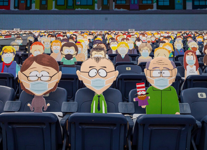 Postaci z serialu „South Park” na stadionie drużyny Denver Broncos 