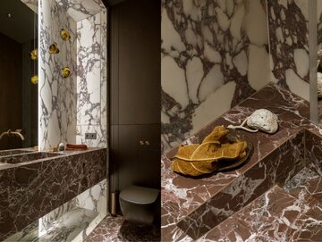 Kamień w&nbsp;łazience, projekt HOLA Design